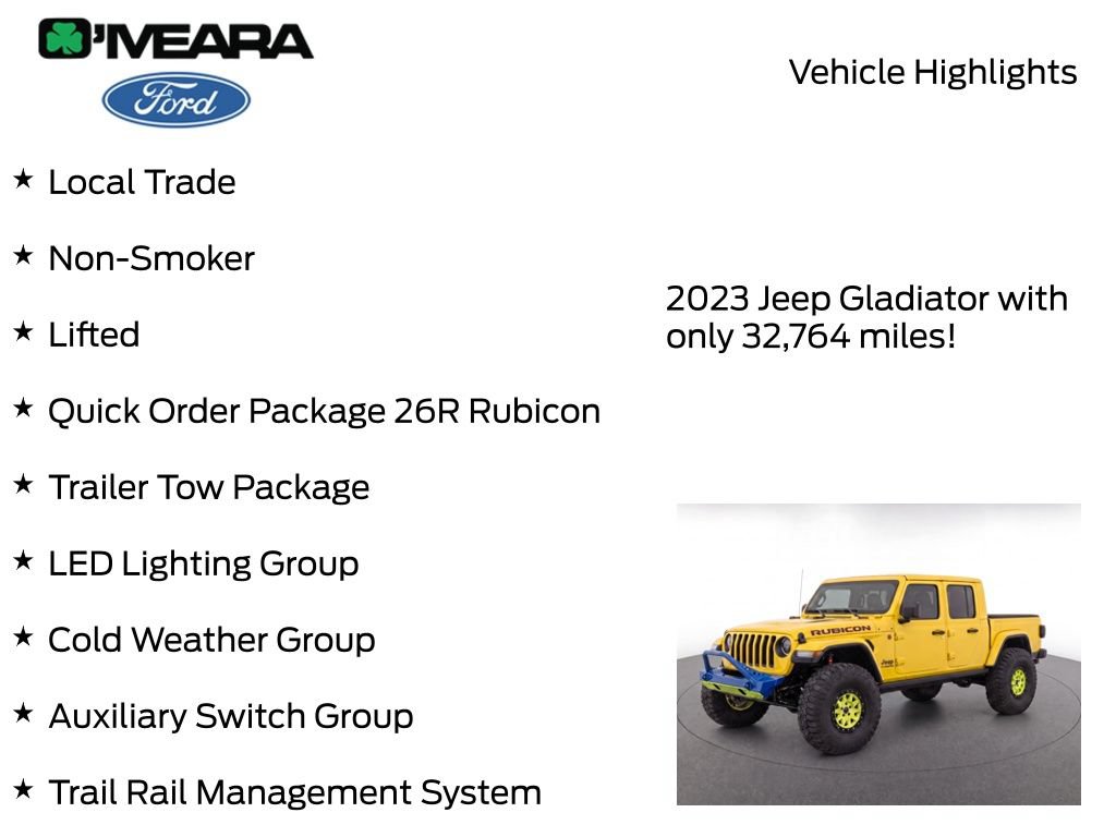 Used 2023 Jeep Gladiator Rubicon w/ LED Lighting Group AWD/4WD image 8