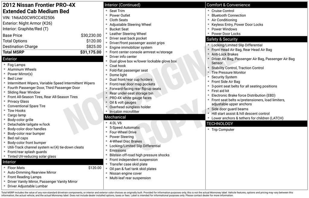 Used 2012 Nissan Frontier PRO-4X image 12
