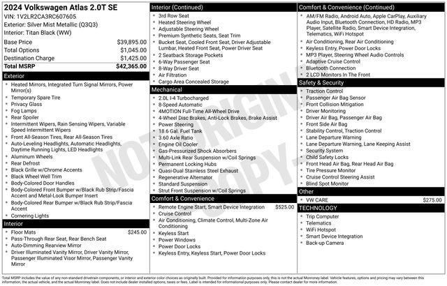 Used 2024 Volkswagen Atlas SE image 31