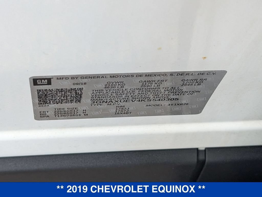 Used 2019 Chevrolet Equinox LT w/ Sun & Navigation Package AWD/4WD image 35