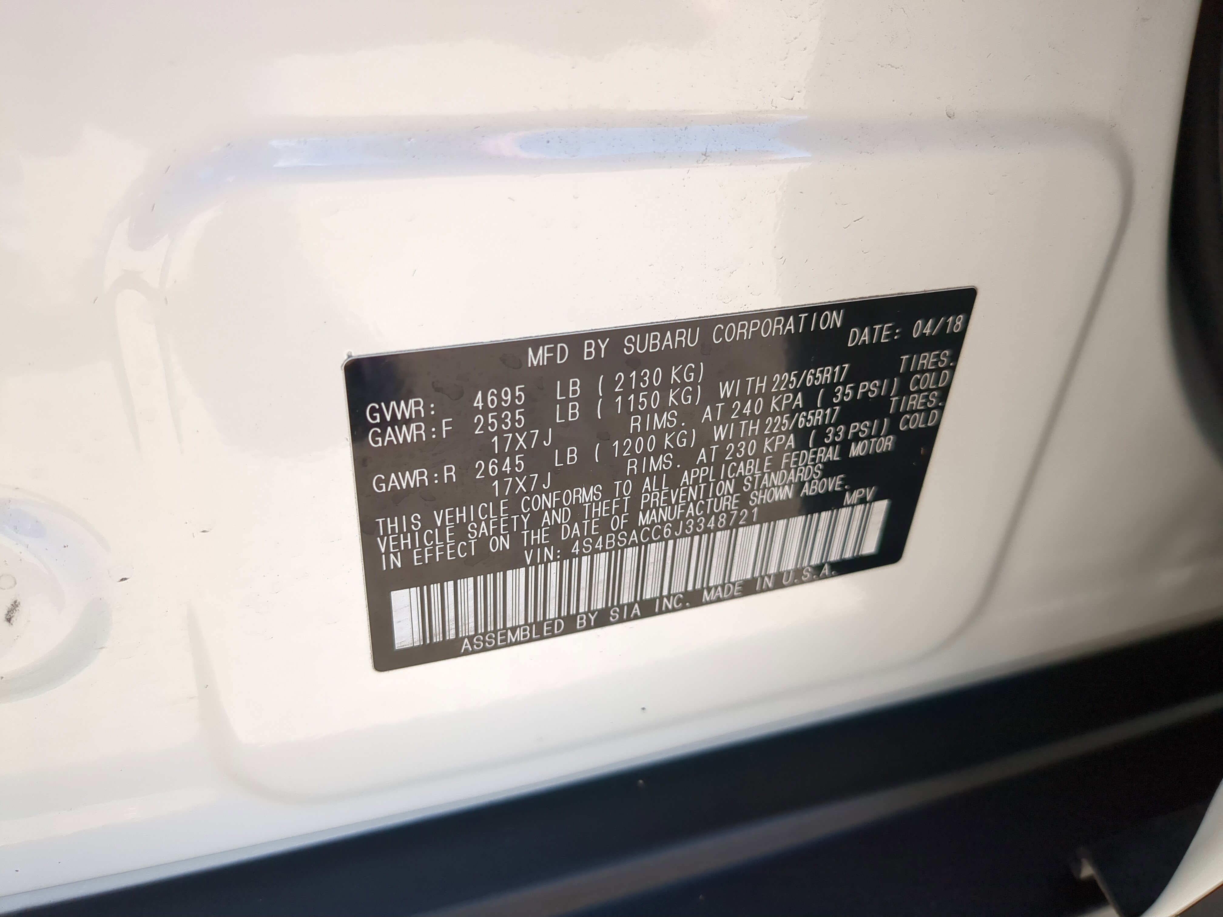 Used 2018 Subaru Outback 2.5i Premium w/ Popular Package #1 image 35