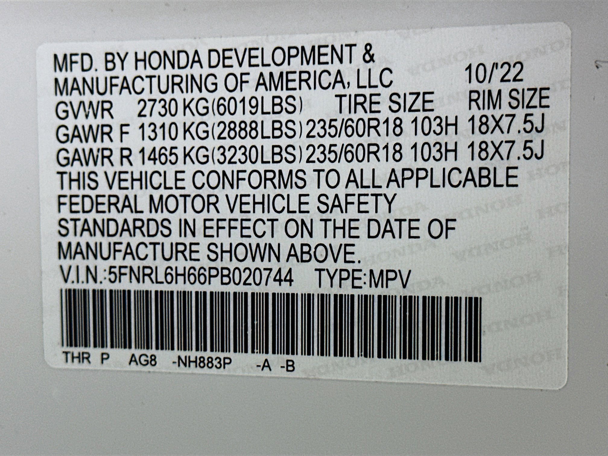 Used 2023 Honda Odyssey EX-L image 12