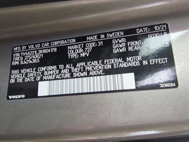 Used 2022 Volvo XC90 T6 Inscription w/ Advanced Package image 29