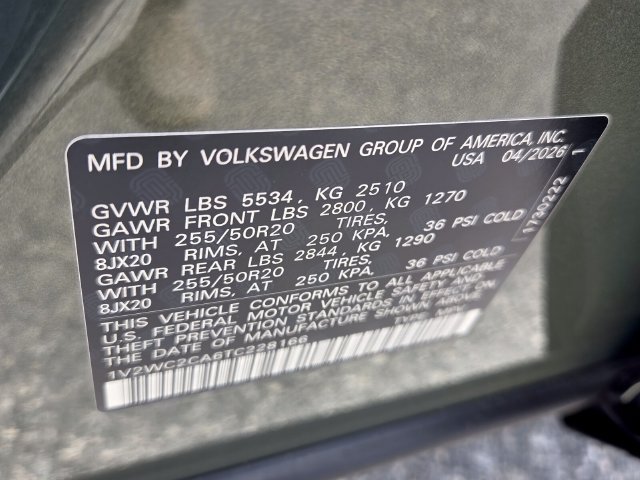 New 2026 Volkswagen Atlas Cross Sport SE FWD image 19