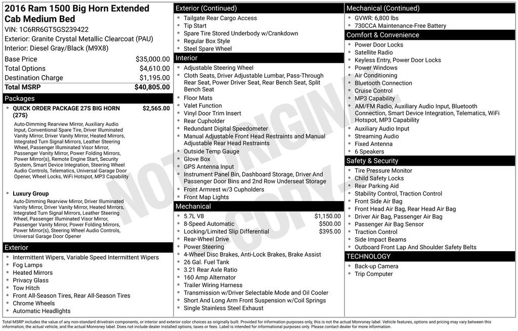 Used 2016 RAM 1500 Big Horn image 5