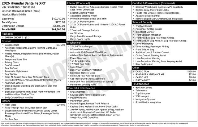 Certified 2026 Hyundai Santa Fe XRT AWD/4WD image 24