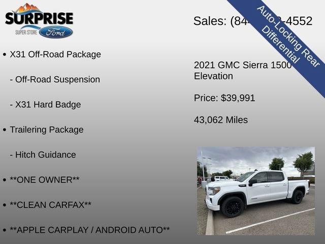 Used 2021 GMC Sierra 1500 Elevation w/ X31 Off-Road Package AWD/4WD image 25