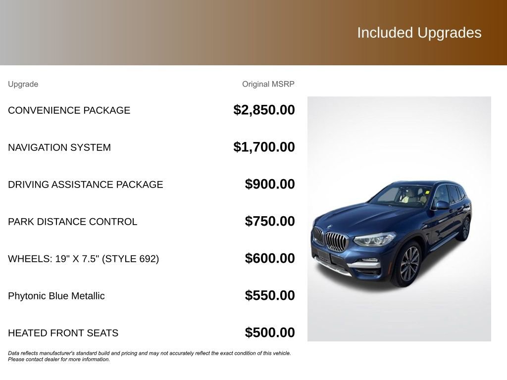 Used 2018 BMW X3 xDrive30i w/ Convenience Package image 5