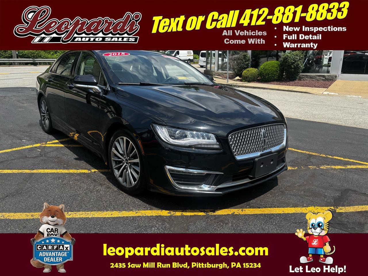 Used 2018 Lincoln MKZ Select w/ Select Plus Package AWD/4WD image 1