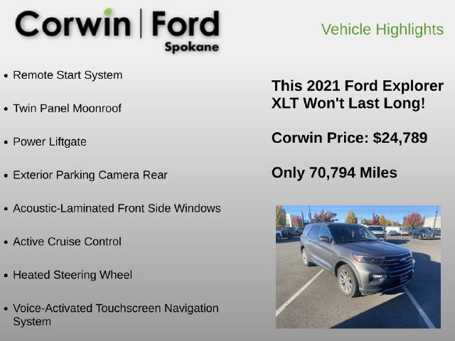 Used 2021 Ford Explorer XLT w/ Equipment Group 202A AWD/4WD image 12
