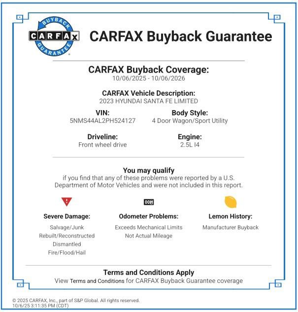 Certified 2023 Hyundai Santa Fe Limited image 2