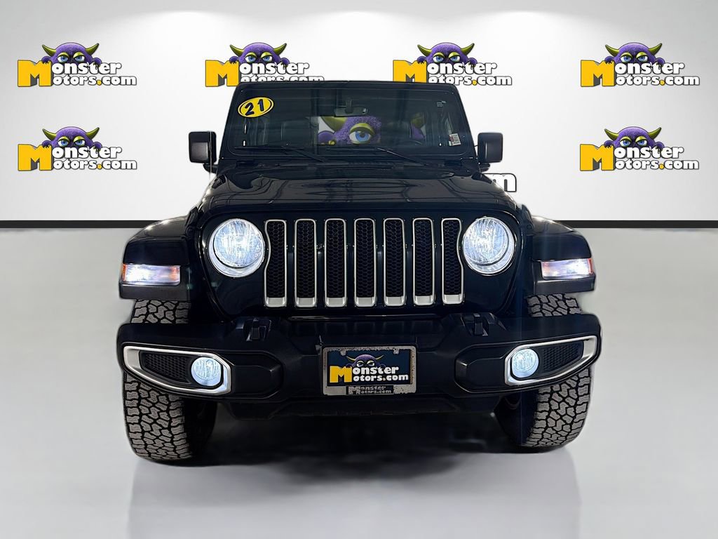 Used 2021 Jeep Wrangler Unlimited Sahara w/ Uconnect 4C Nav & Sound Group AWD/4WD image 2