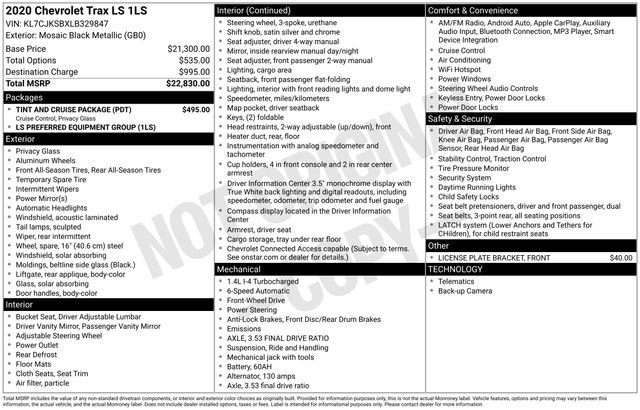 Used 2020 Chevrolet Trax LS w/ Tint and Cruise Package image 15