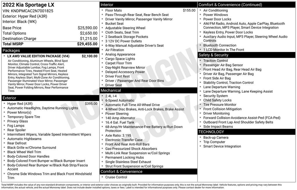 Used 2022 Kia Sportage LX w/ LX AWD Value Edition Package image 3