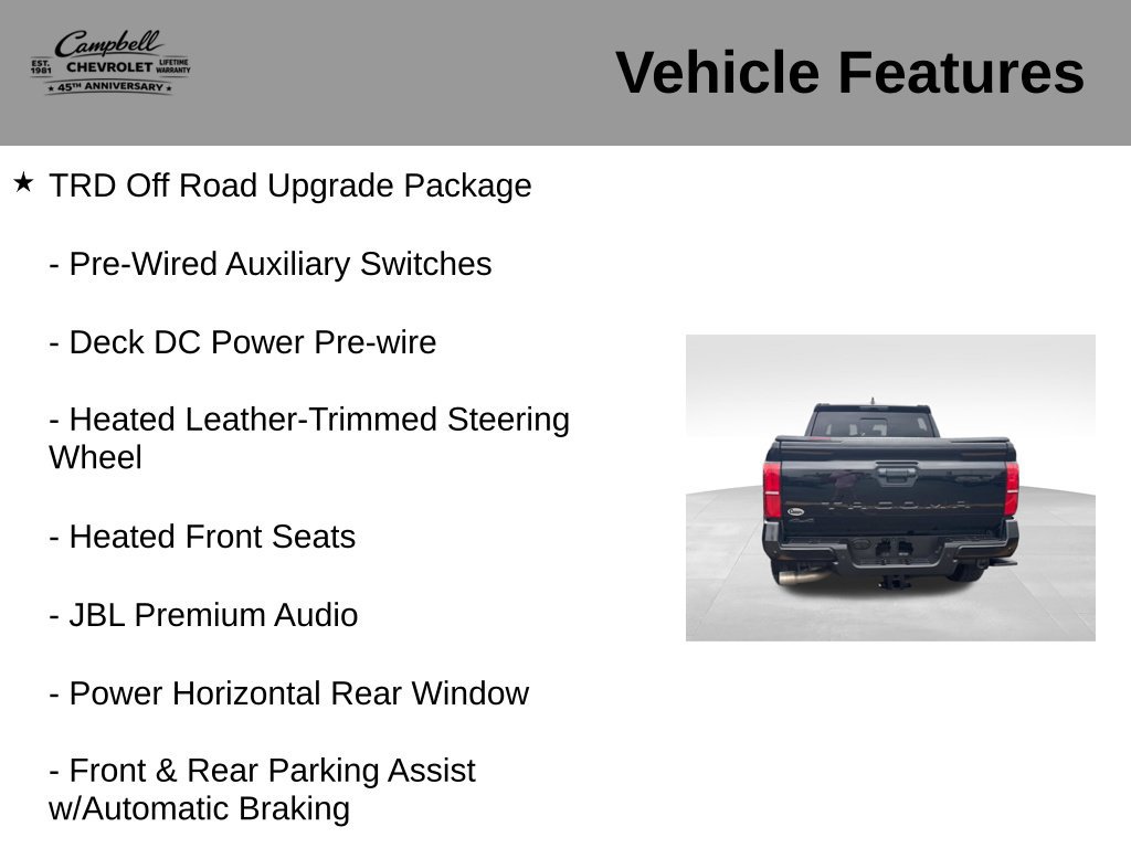 Used 2024 Toyota Tacoma TRD Off-Road w/ TRD Off Road Upgrade Package AWD/4WD image 5
