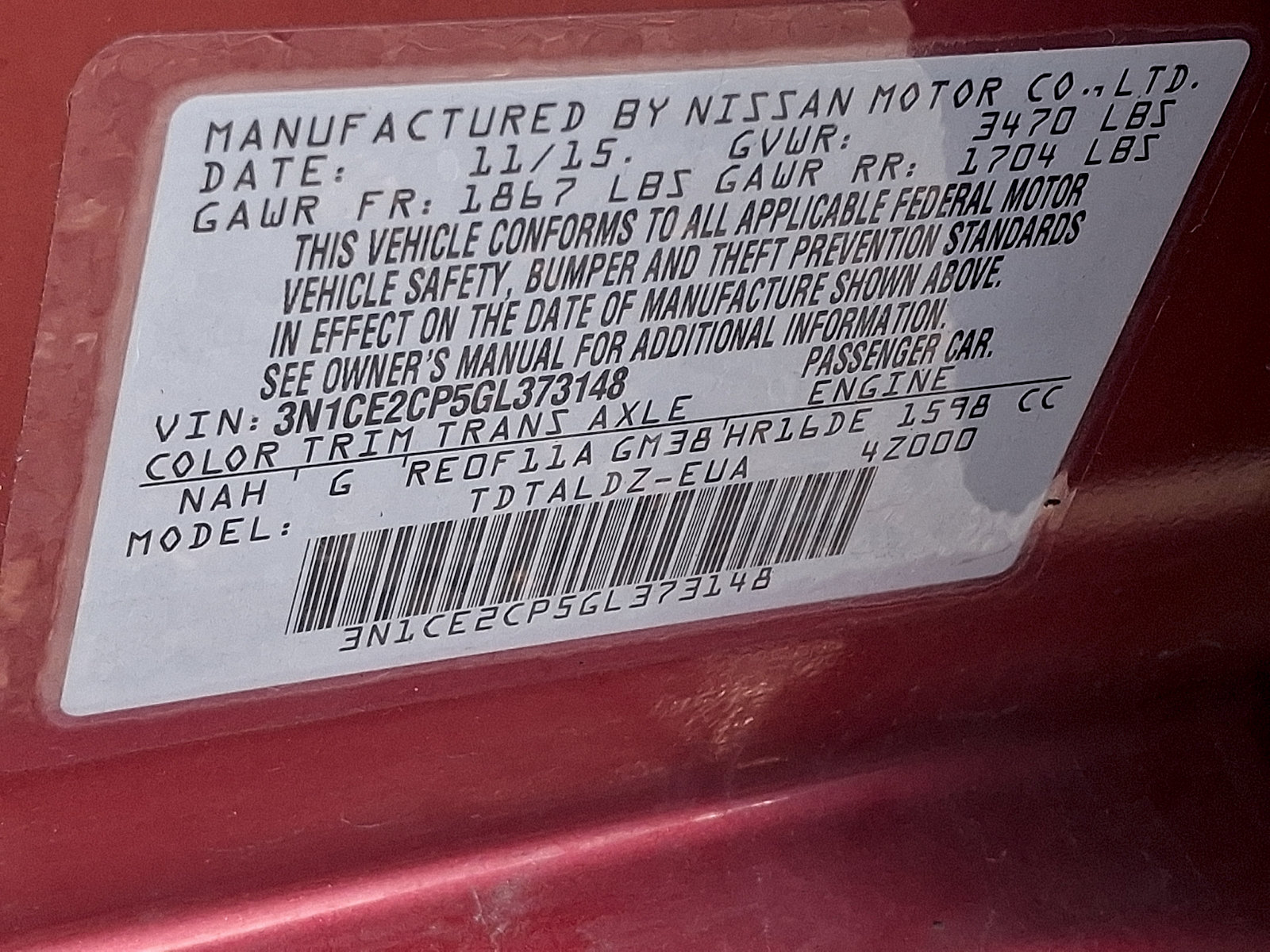 Used 2016 Nissan Versa Note SV FWD image 28