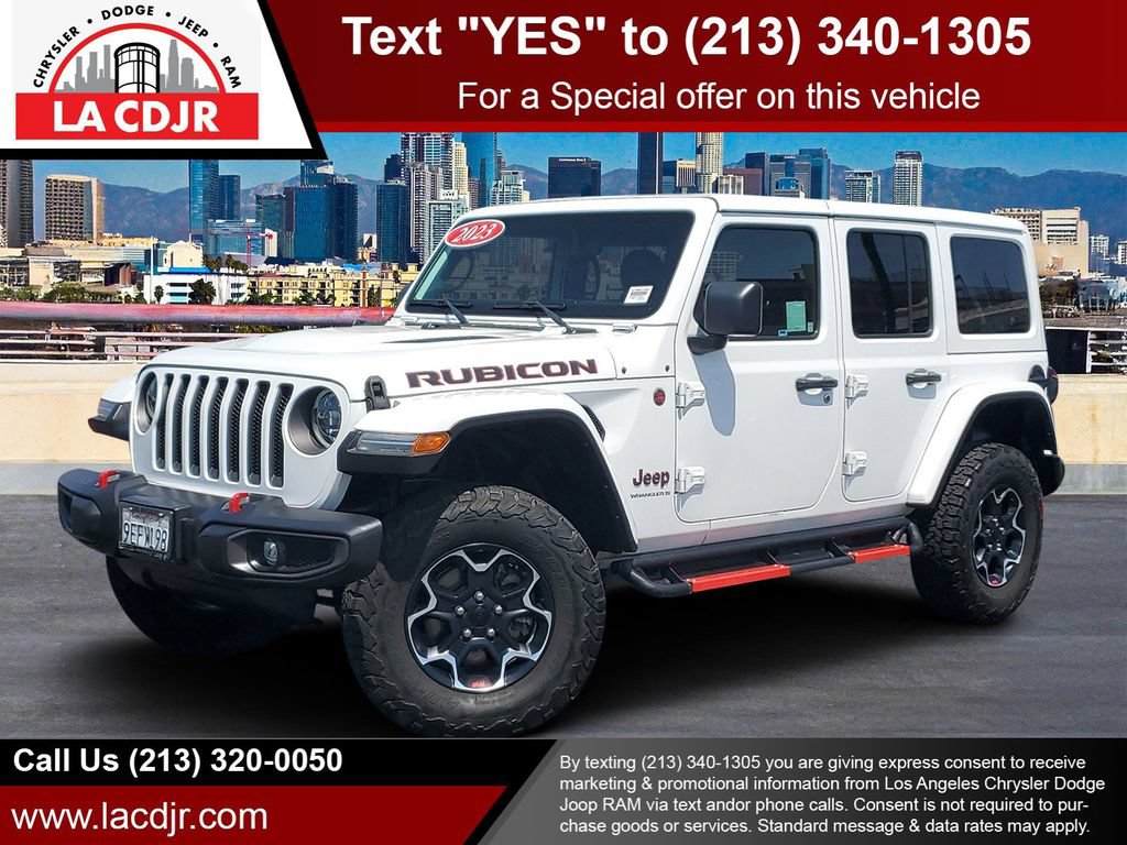Used 2023 Jeep Wrangler Unlimited Rubicon w/ LED Lighting Group AWD/4WD image 1