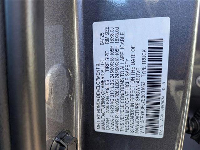 New 2025 Honda Ridgeline RTL image 17