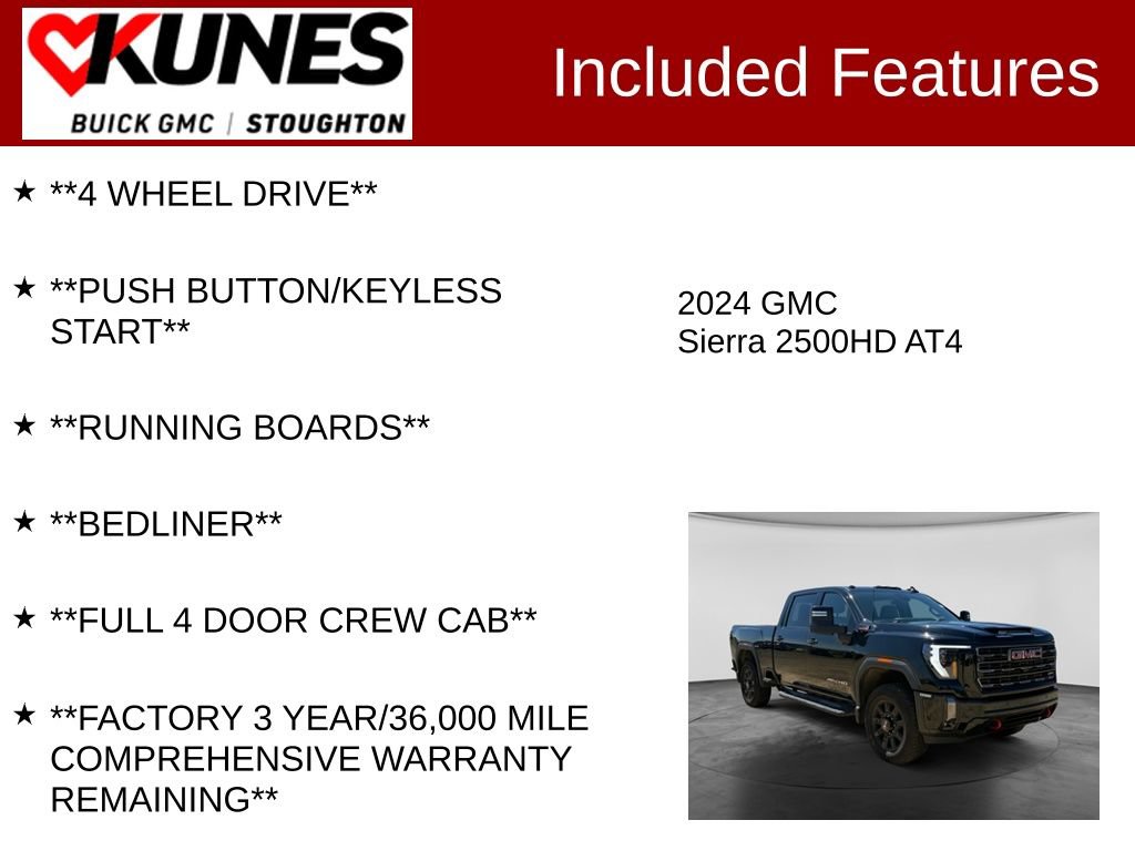 Used 2024 GMC Sierra 2500 AT4 w/ AT4 Preferred Package AWD/4WD image 3