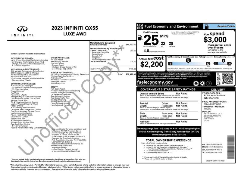 Used 2023 INFINITI QX55 Luxe w/ Cargo Package image 2