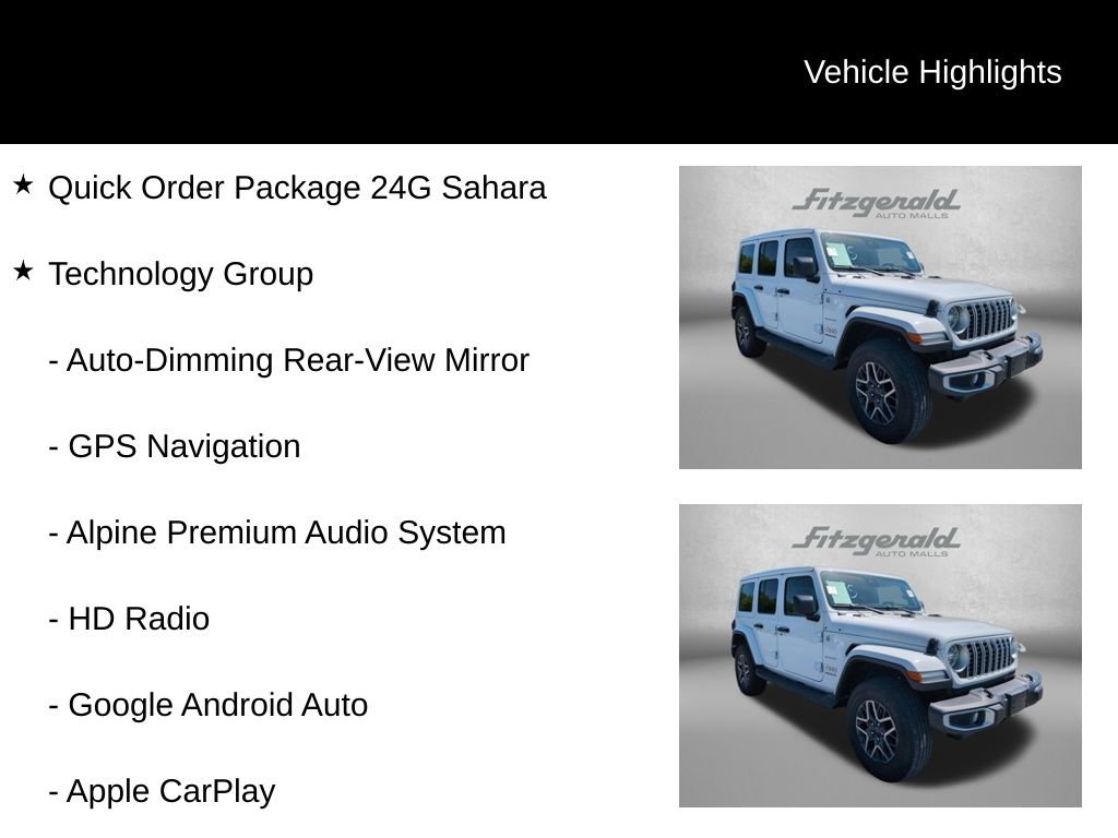 Used 2024 Jeep Wrangler Unlimited Sahara w/ Technology Group AWD/4WD image 7