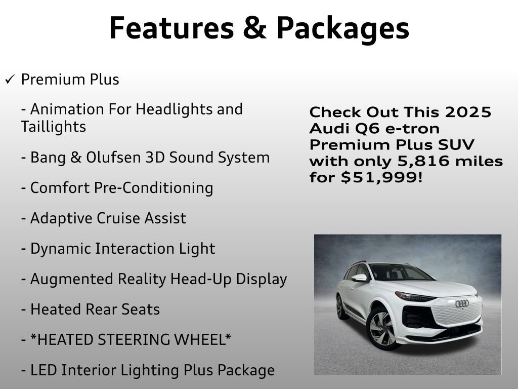 Certified 2025 Audi Q6 e-tron Premium Plus w/ Premium Plus image 24