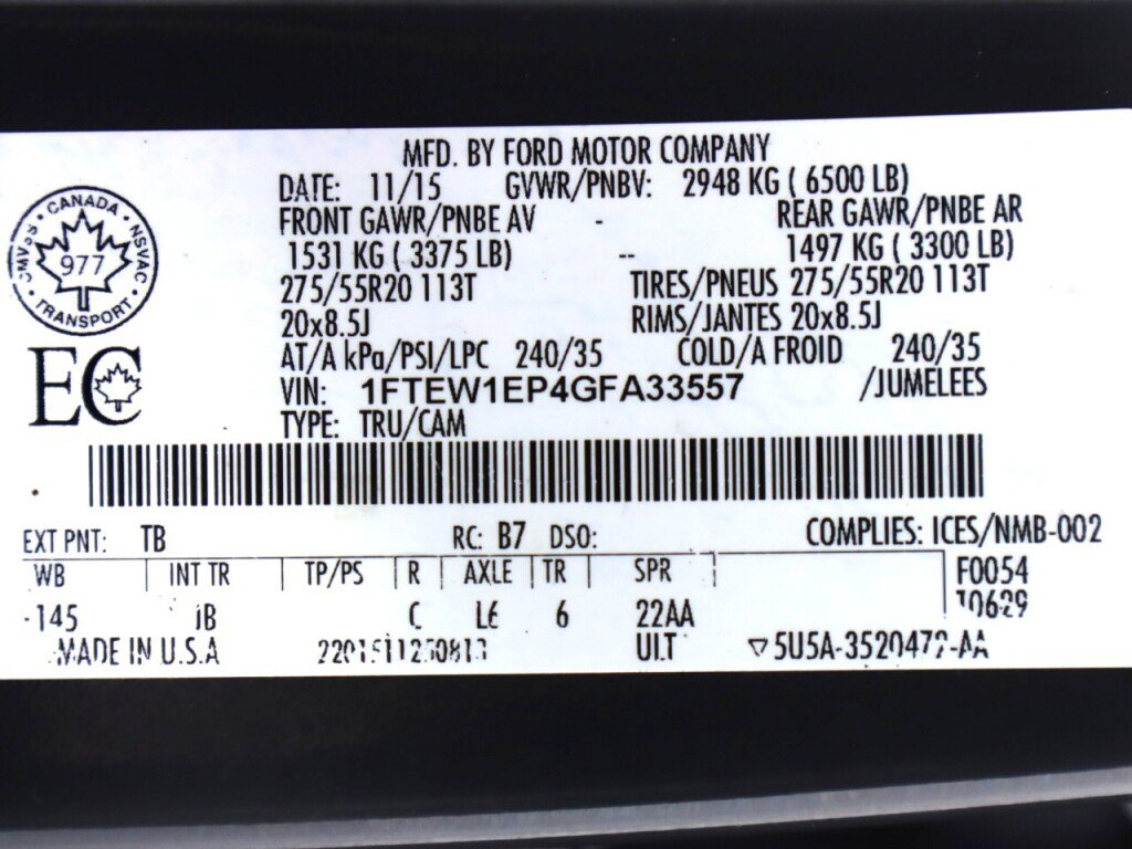 Used 2016 Ford F150 XLT w/ Equipment Group 302A Luxury image 49