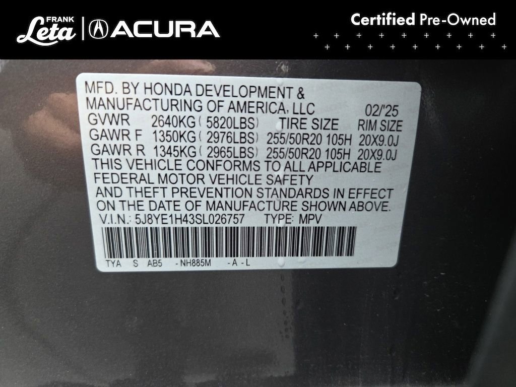 Used 2025 Acura MDX w/ Technology Package image 35