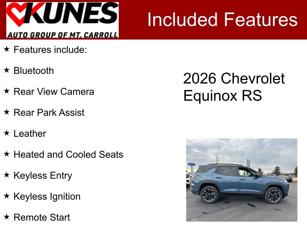New 2026 Chevrolet Equinox RS w/ Convenience Package III image 3