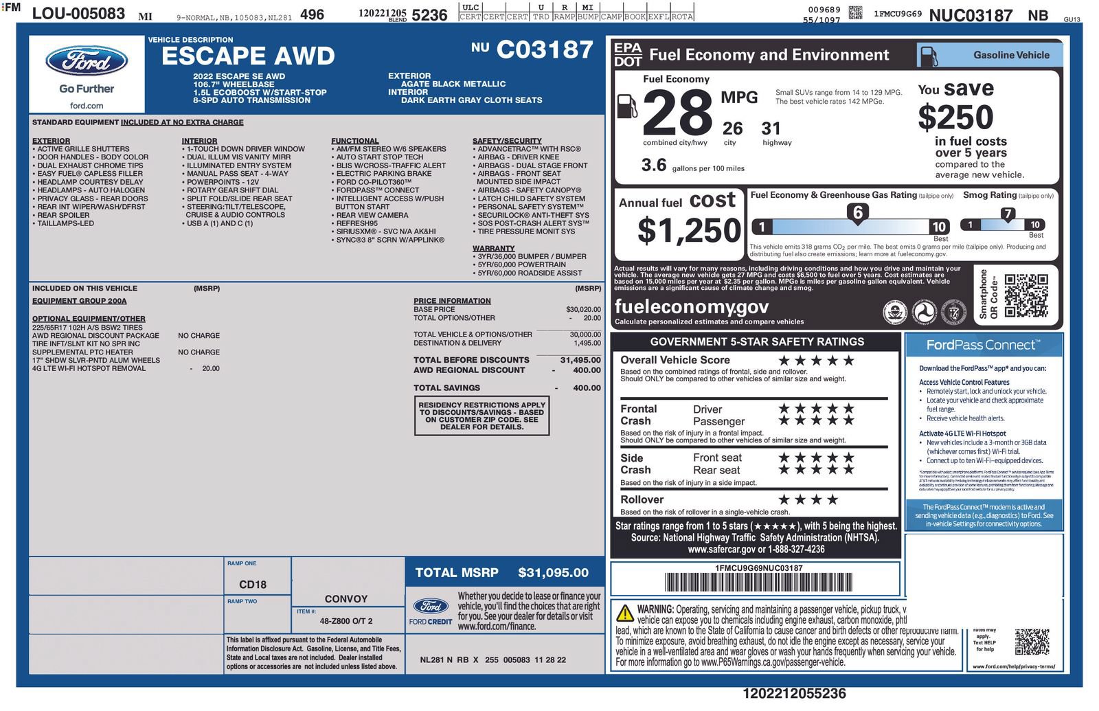 Used 2022 Ford Escape SE AWD/4WD image 5