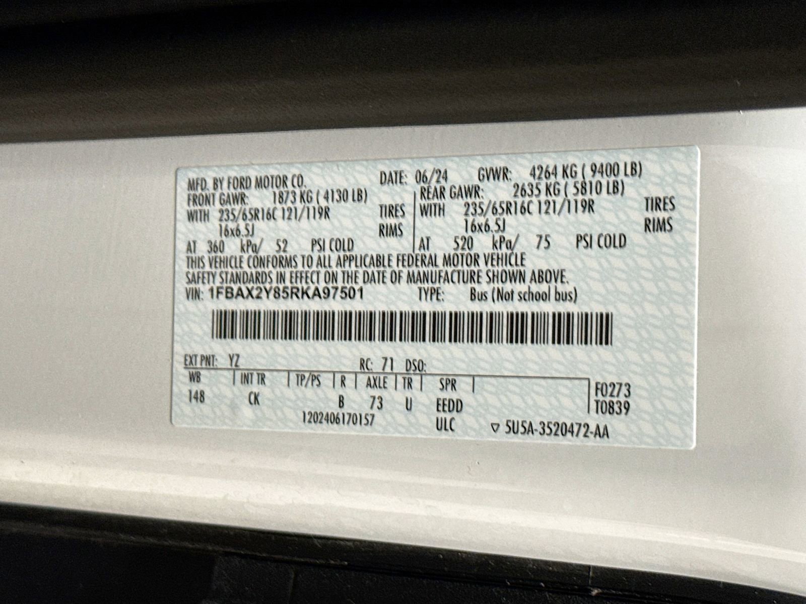 Used 2024 Ford Transit 350 XLT RWD image 34