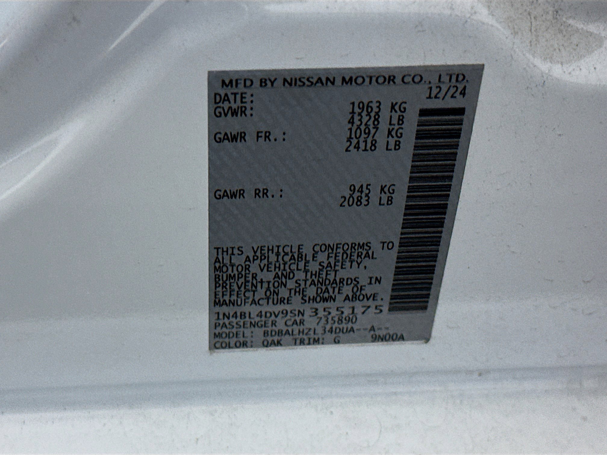 Used 2025 Nissan Altima 2.5 SV image 12