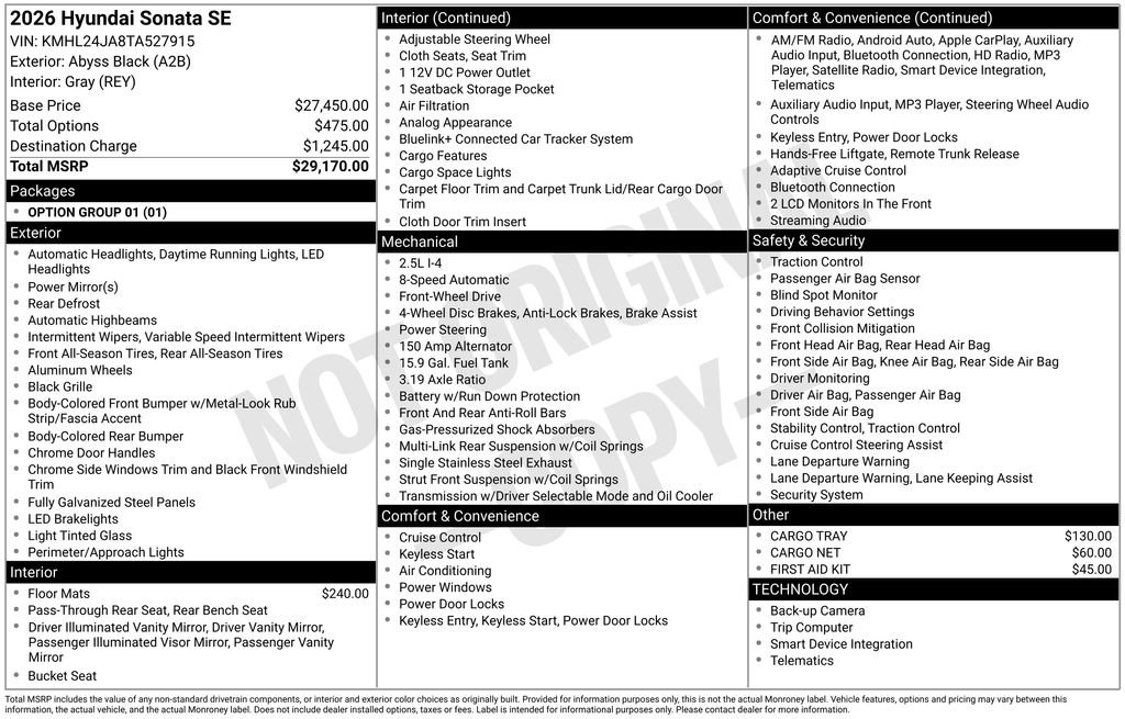 Used 2026 Hyundai Sonata SE image 5