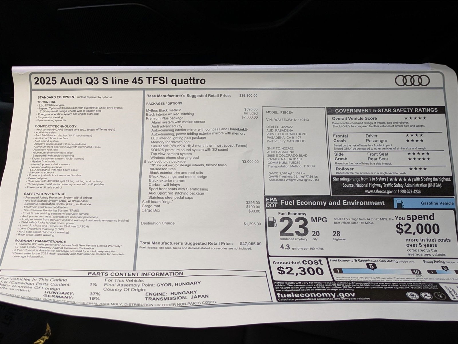New 2025 Audi Q3 2.0T Premium Plus image 18