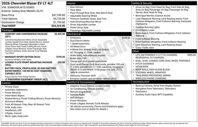New 2026 Chevrolet Blazer EV LT AWD/4WD image 26