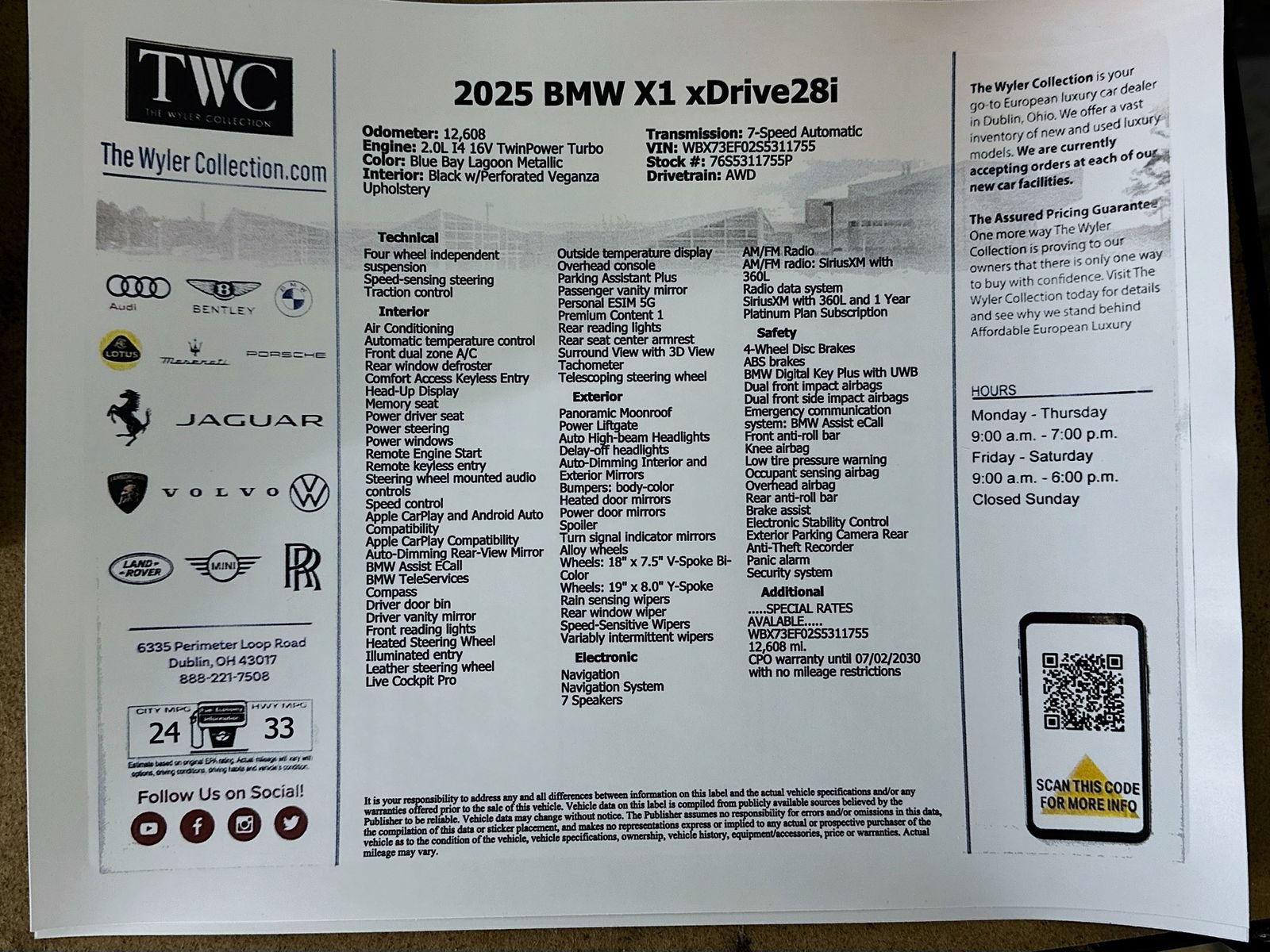 Used 2025 BMW X1 xDrive28i AWD/4WD image 47