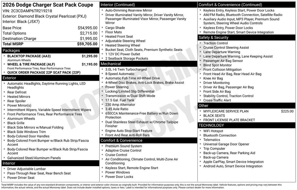New 2026 Dodge Charger Scat Pack w/ Blacktop Package AWD/4WD image 6