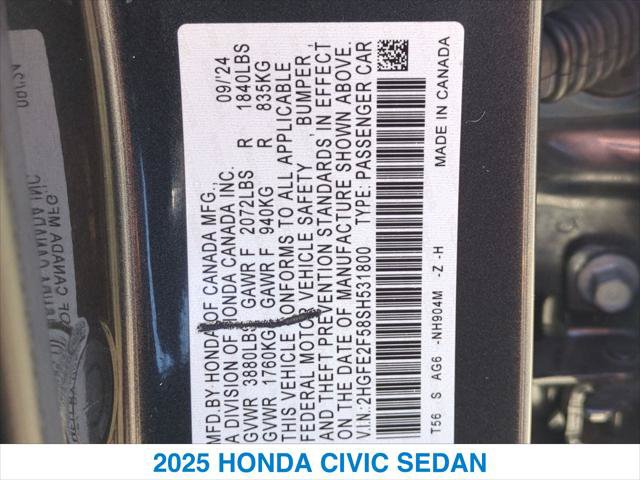 Certified 2025 Honda Civic Sport image 26