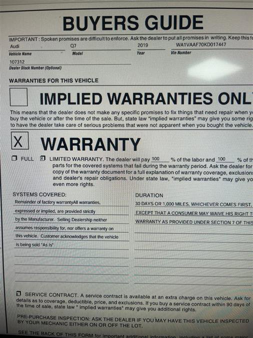 Used 2019 Audi Q7 3.0T Prestige w/ Prestige Package image 9