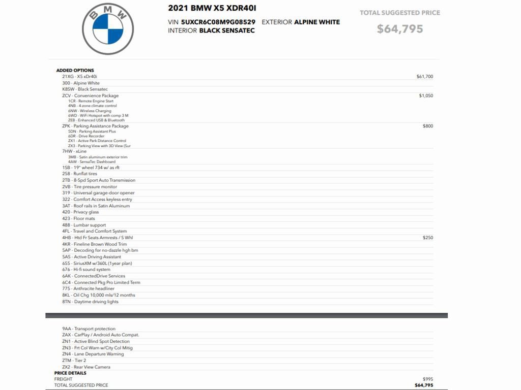 Used 2021 BMW X5 xDrive40i w/ Convenience Package image 2