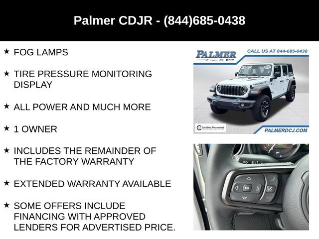 Certified 2025 Jeep Wrangler Unlimited Rubicon 4xe w/ Safety Group AWD/4WD image 24