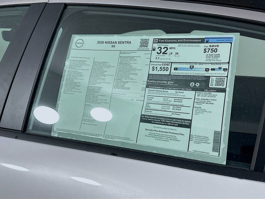 New 2026 Nissan Sentra SR w/ SR Premium Package FWD image 13