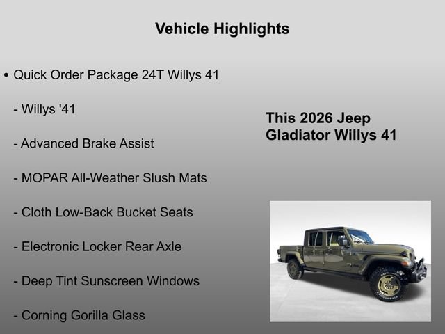 New 2026 Jeep Gladiator Willys AWD/4WD image 32