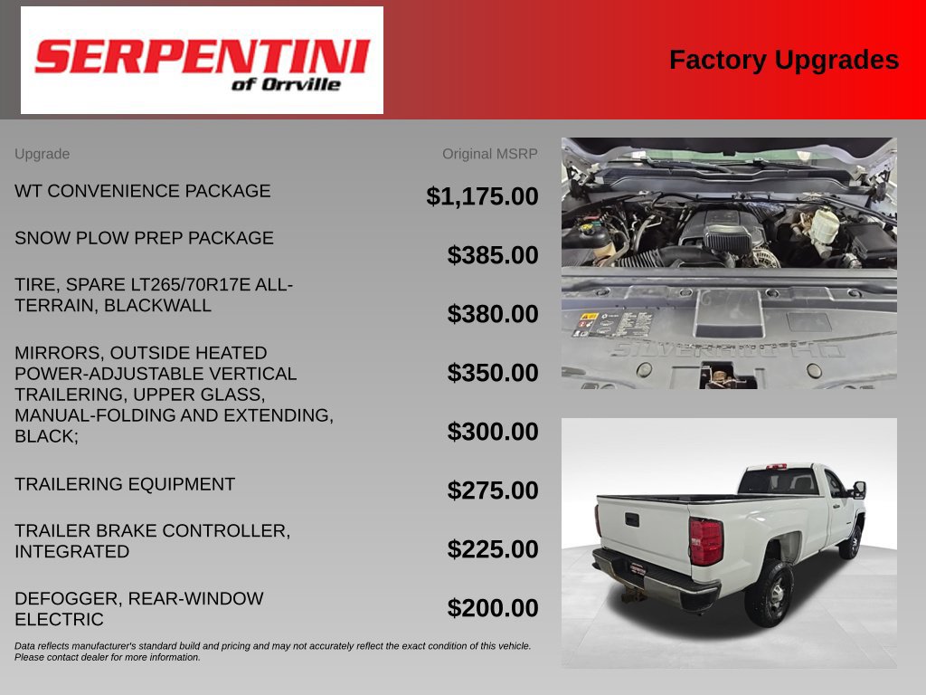 Used 2017 Chevrolet Silverado 2500 W/T w/ WT Convenience Package AWD/4WD image 6