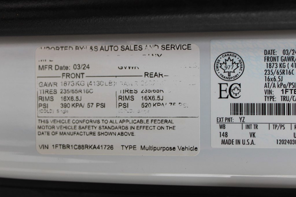 Used 2024 Ford Transit 250 148 Medium Roof w/ Load Area Protection Package image 39