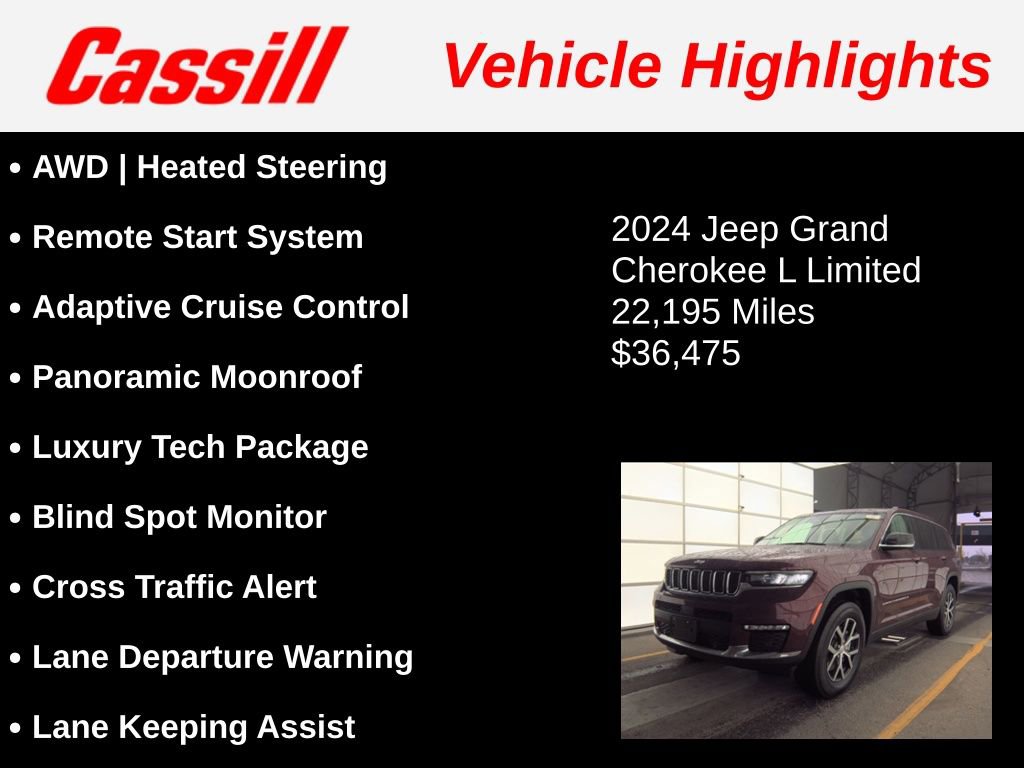 Used 2024 Jeep Grand Cherokee L Limited w/ Luxury Tech Group II image 3