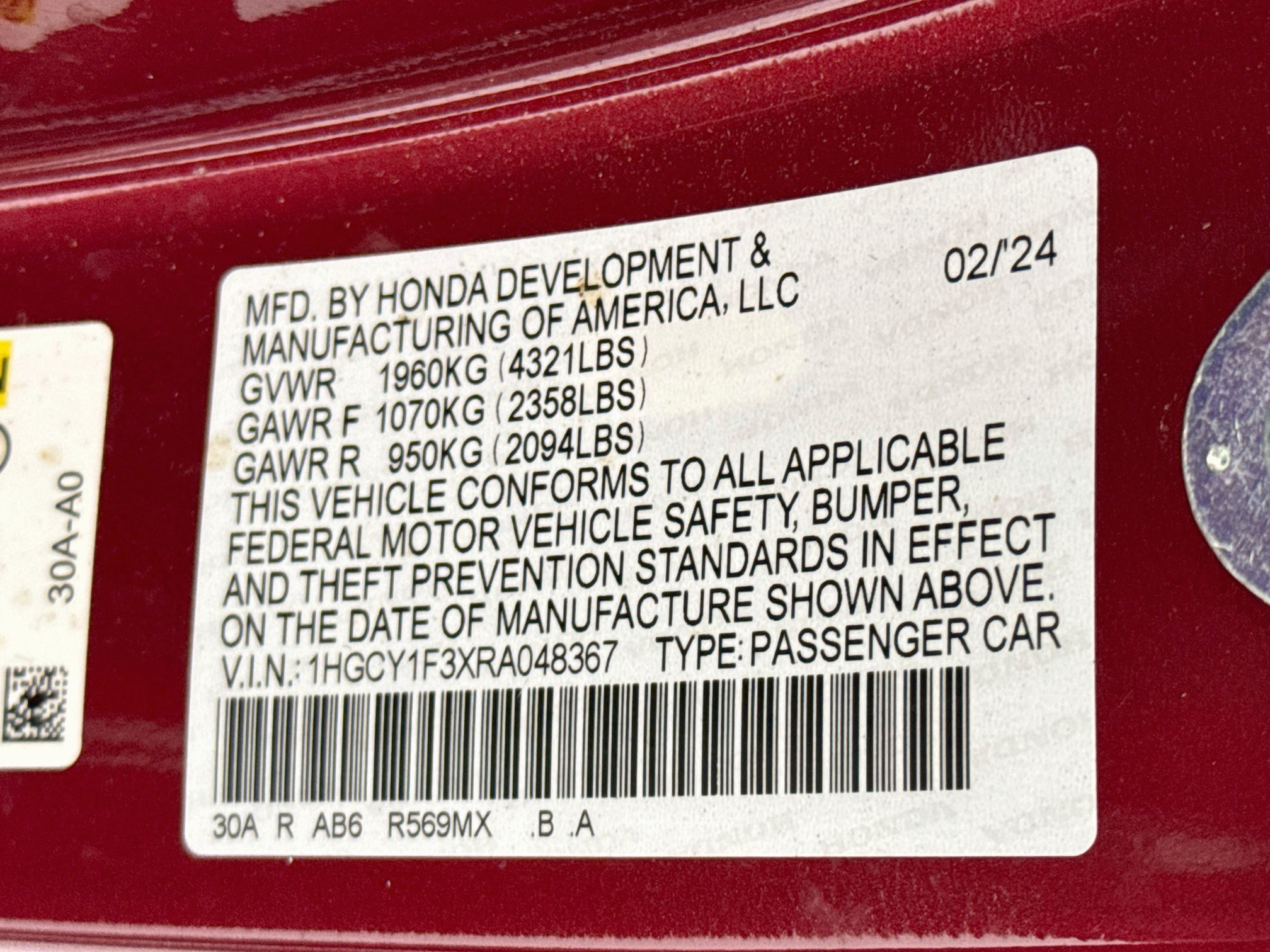 Certified 2024 Honda Accord EX image 31