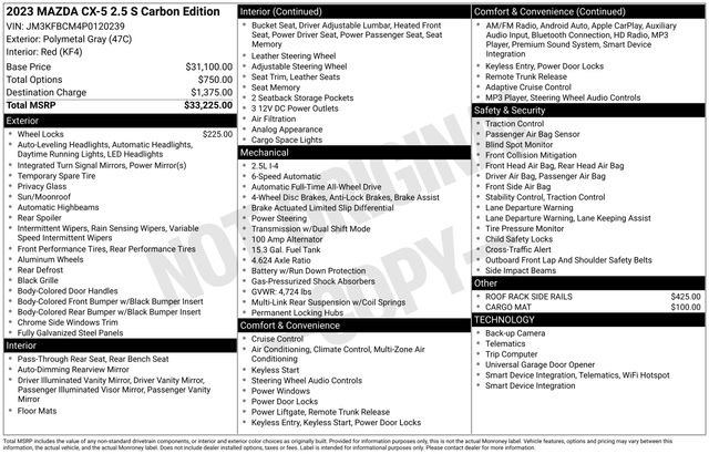 Used 2023 MAZDA CX-5 Carbon Edition image 42