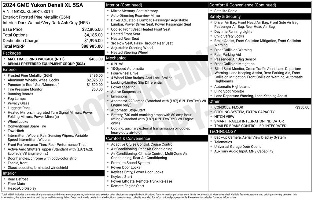 Used 2024 GMC Yukon XL Denali w/ Max Trailering Package image 2