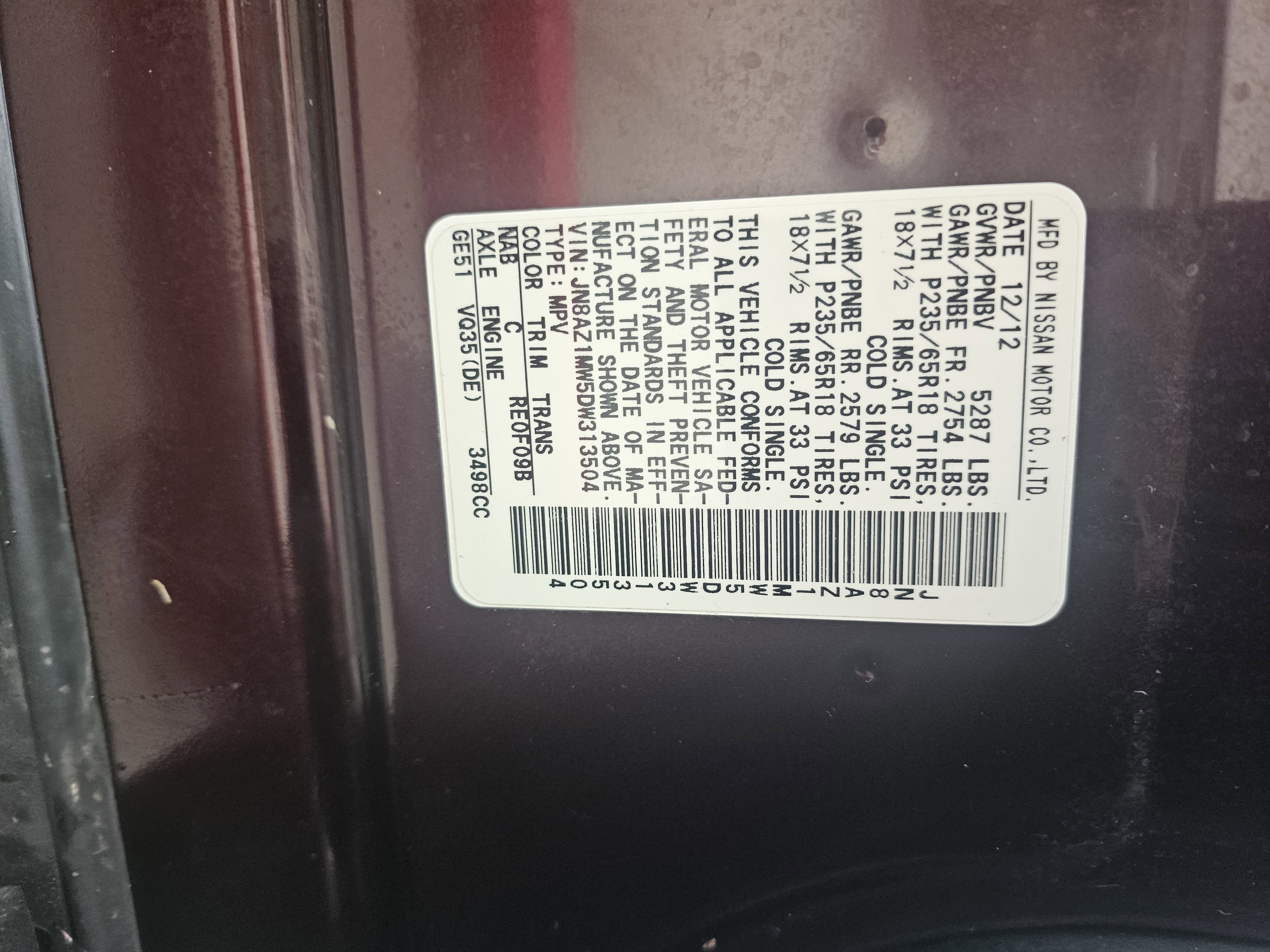 Used 2013 Nissan Murano SL w/ Navigation Pkg image 28